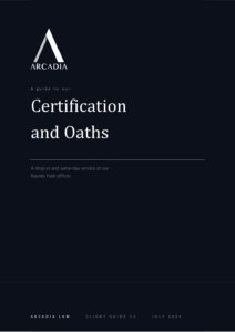 Certification and Oaths cover